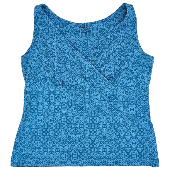 Eddie Bauer Tops - Eddie Bauer Thick Strap Sleeveless Tank Top V-Neck Blue - XL
